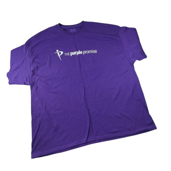 The Purple Promise T-Shirt White Logo Gildan Adult Unisex 3XL Cotton Tee JH1807 - Picture 4 of 4